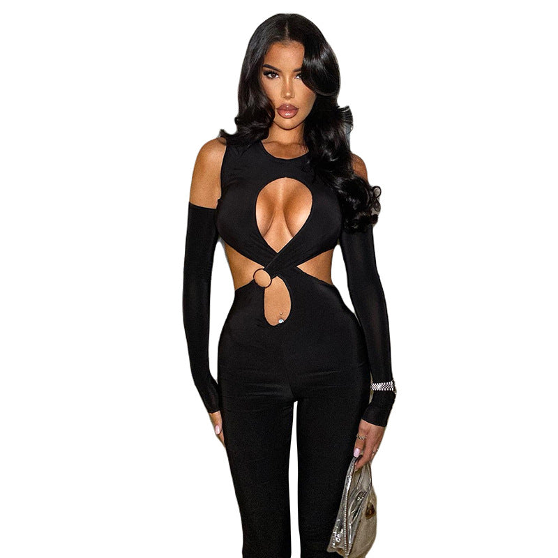 Cut-Out Patchwork Bodysuit