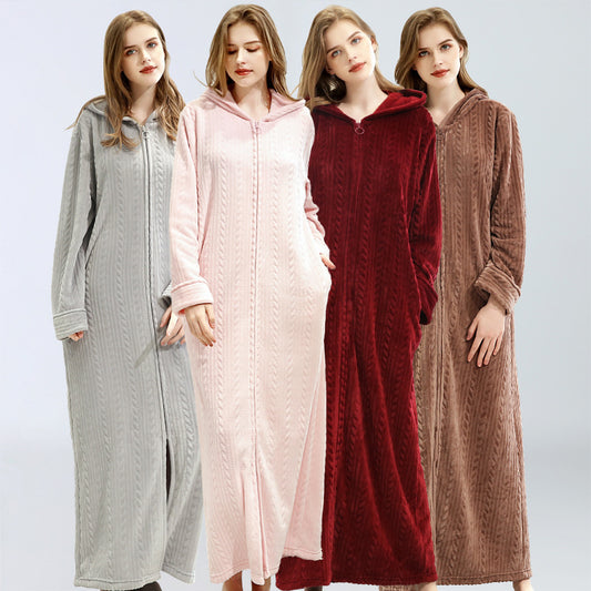 Long Thermal Flannel Night Gown