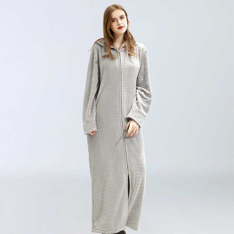 Long Thermal Flannel Night Gown