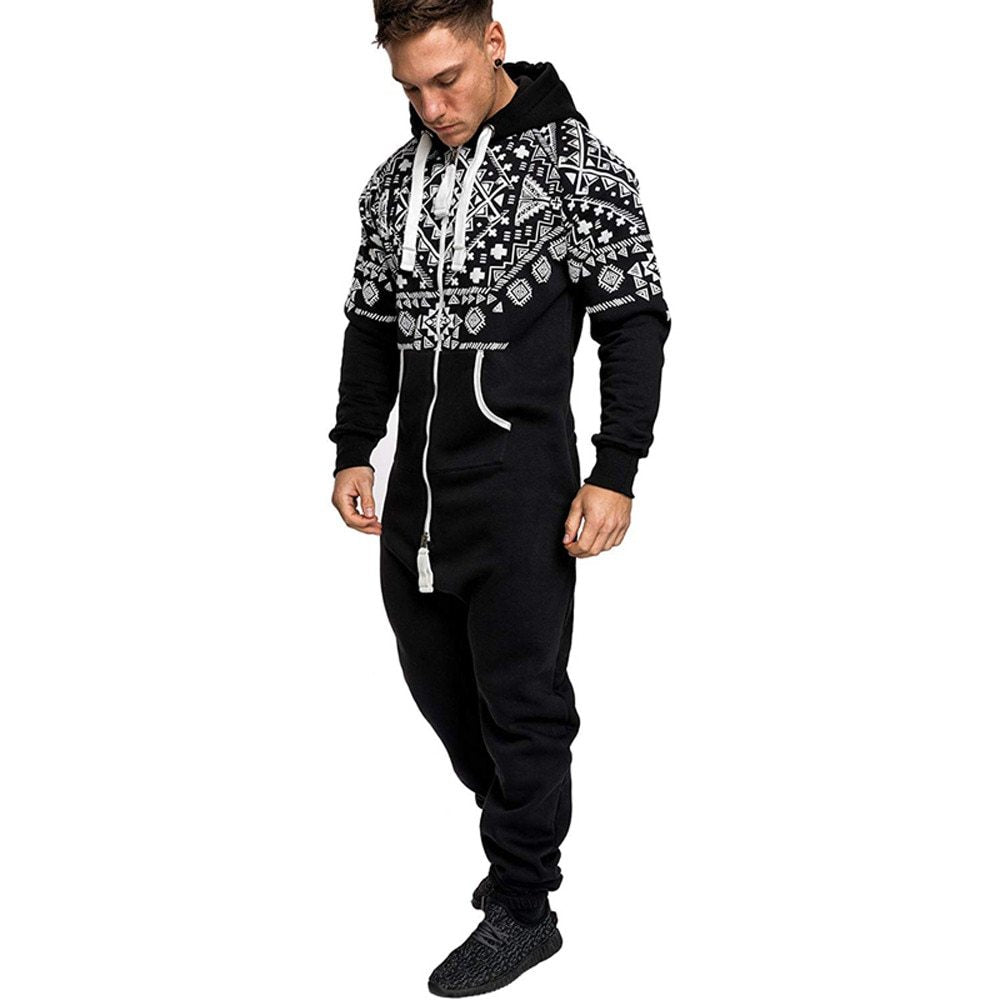 Stylish One-Piece Men's Pajamas