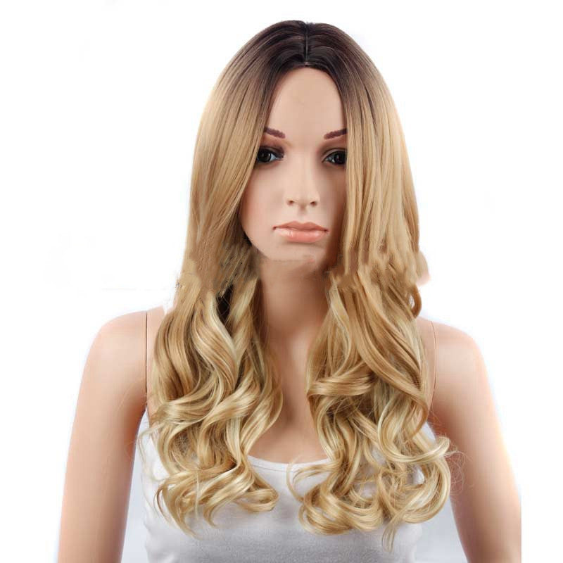 Synthetic Gradient Color Long Wavy Curly Hair