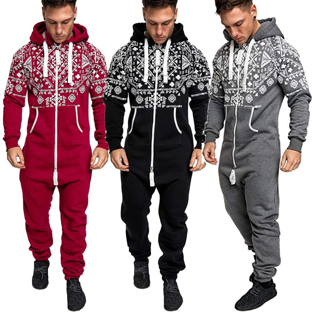 Stylish One-Piece Men's Pajamas
