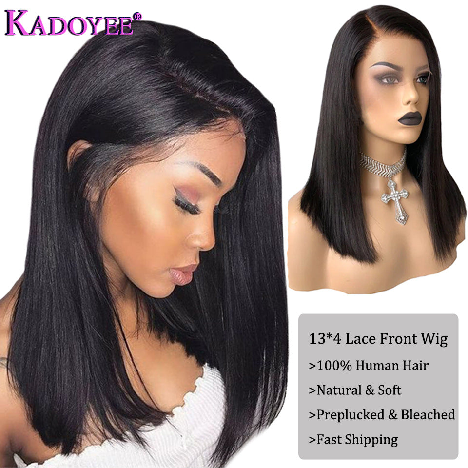 Front Lace Straight Human Hair Wig