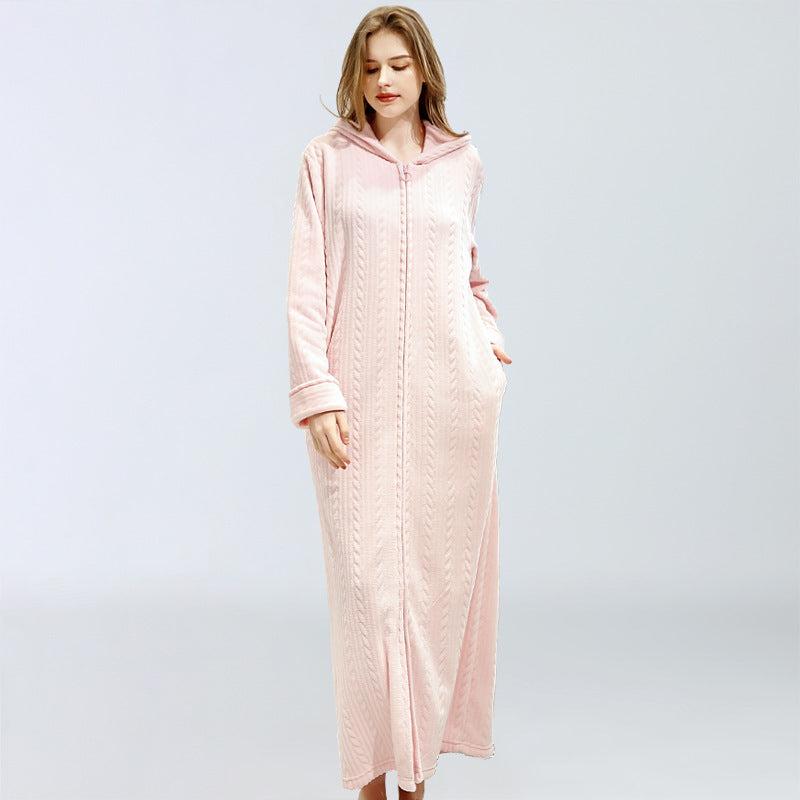 Long Thermal Flannel Night Gown