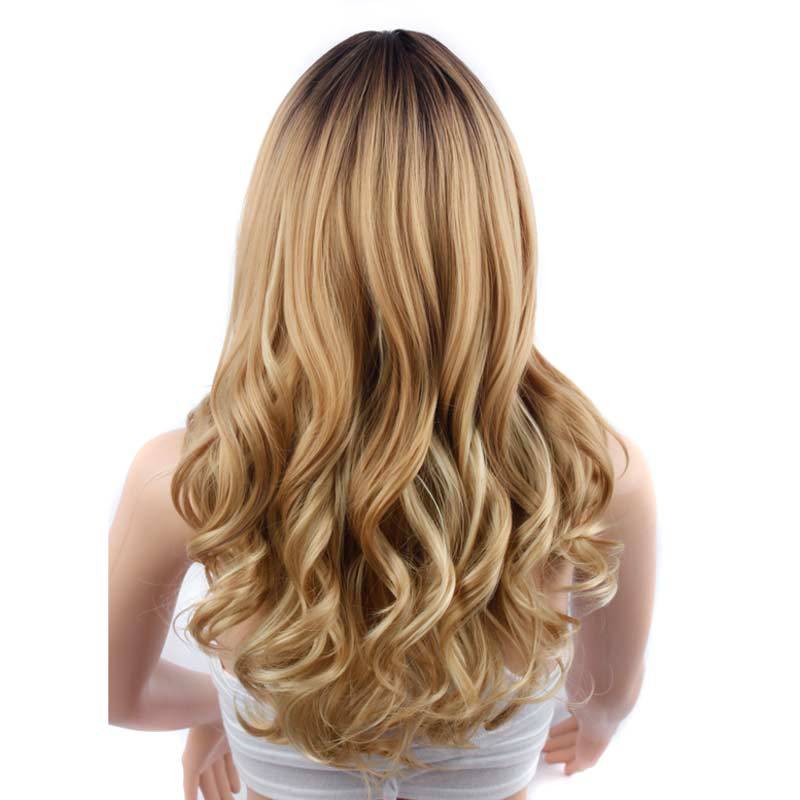 Synthetic Gradient Color Long Wavy Curly Hair