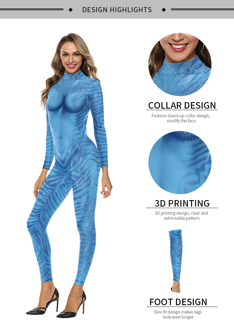 Women's 3D Digital Printing Jumpsuit Cosplay