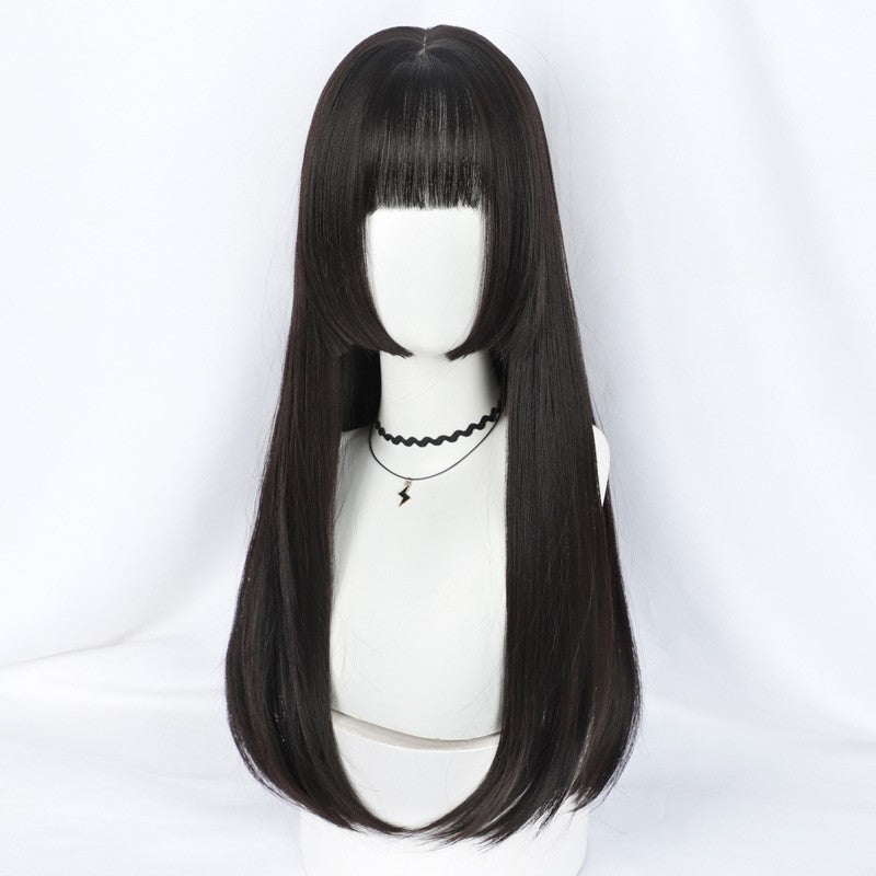 Synthetic Straight Mid-Length Wig