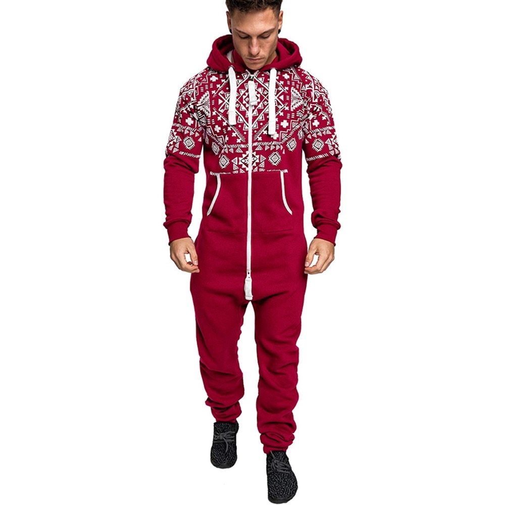Stylish One-Piece Men's Pajamas