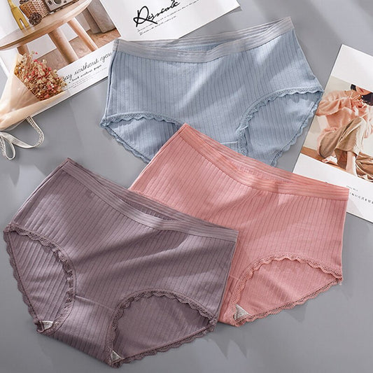 Antibacterial Lace-Edged Panties