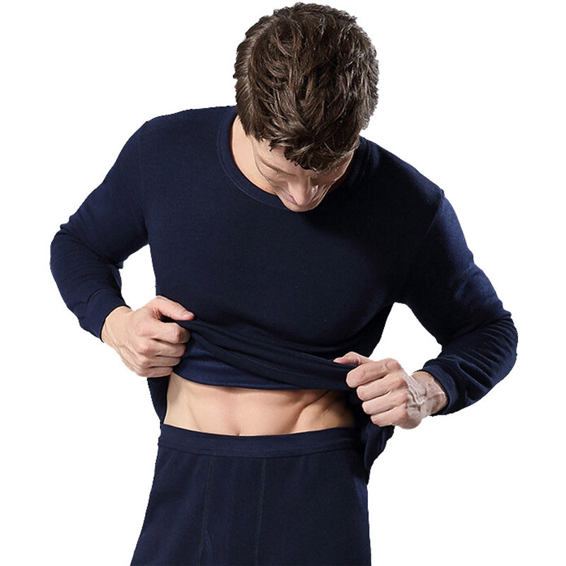 Warm Men’s Round Neck Pajamas Suit