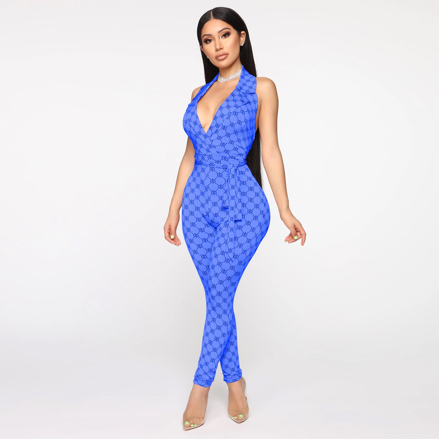 Printed Halter Jumpsuit