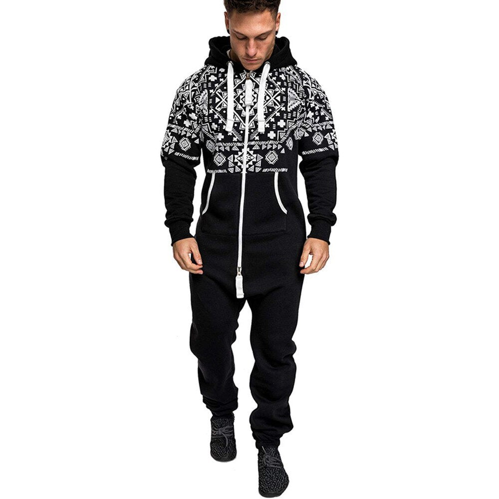 Stylish One-Piece Men's Pajamas