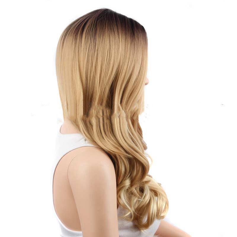 Synthetic Gradient Color Long Wavy Curly Hair