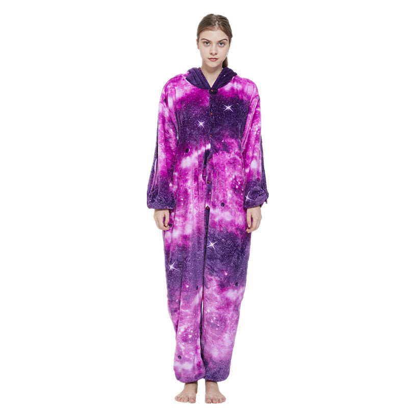 Flannel One-Piece Pajamas