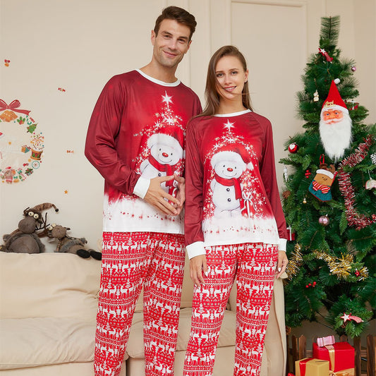 Snowman Parent-Child Christmas Pajamas