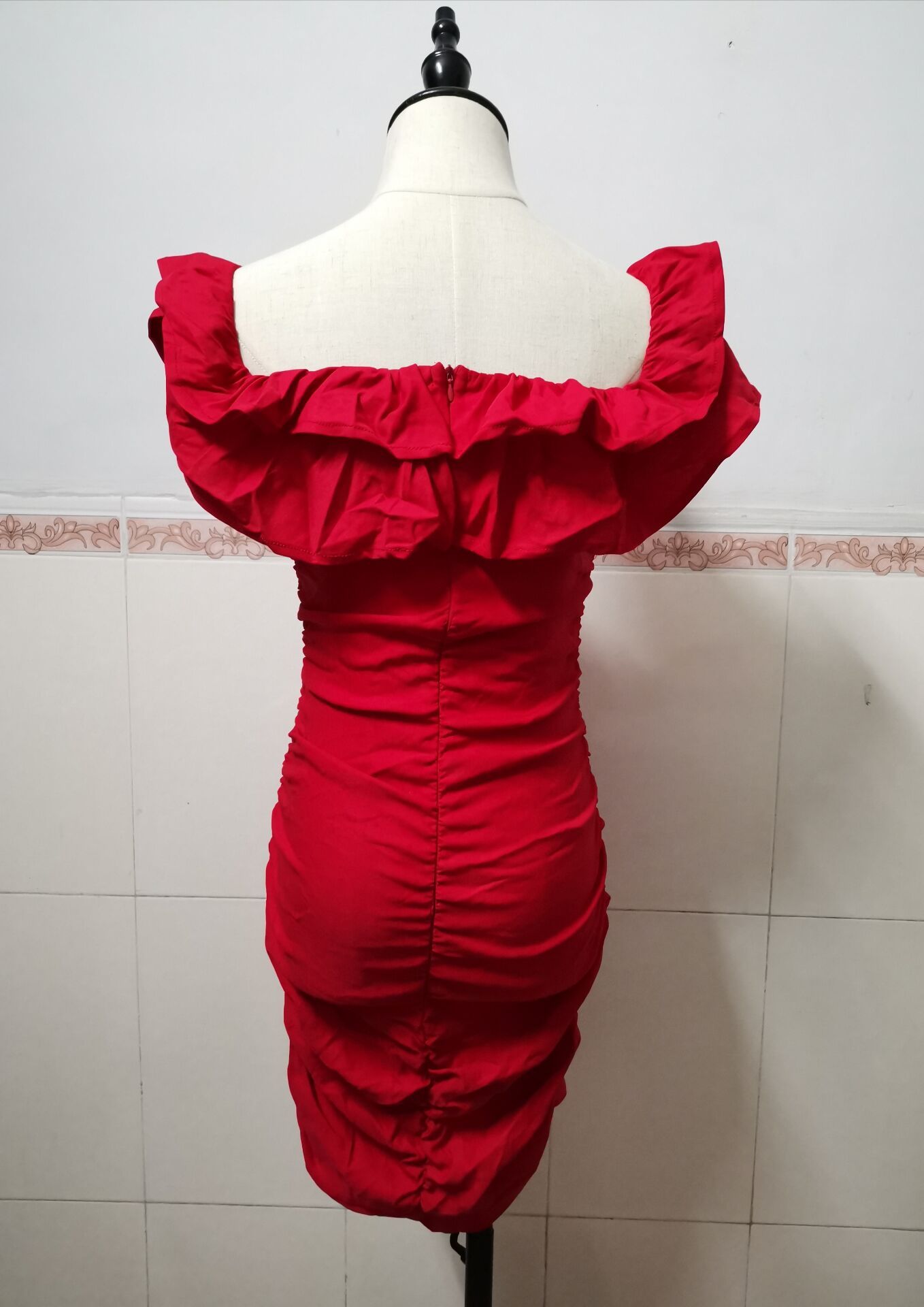 Layered Off Shoulder Ruffled Dress