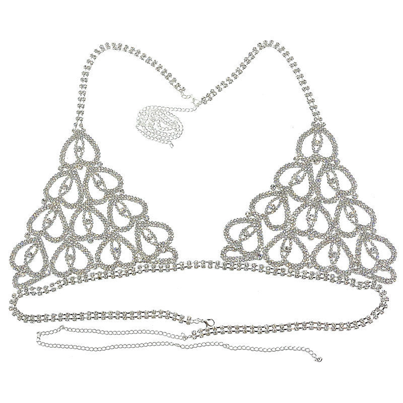 Luxury Rhinestone Body Chain Lingerie Set