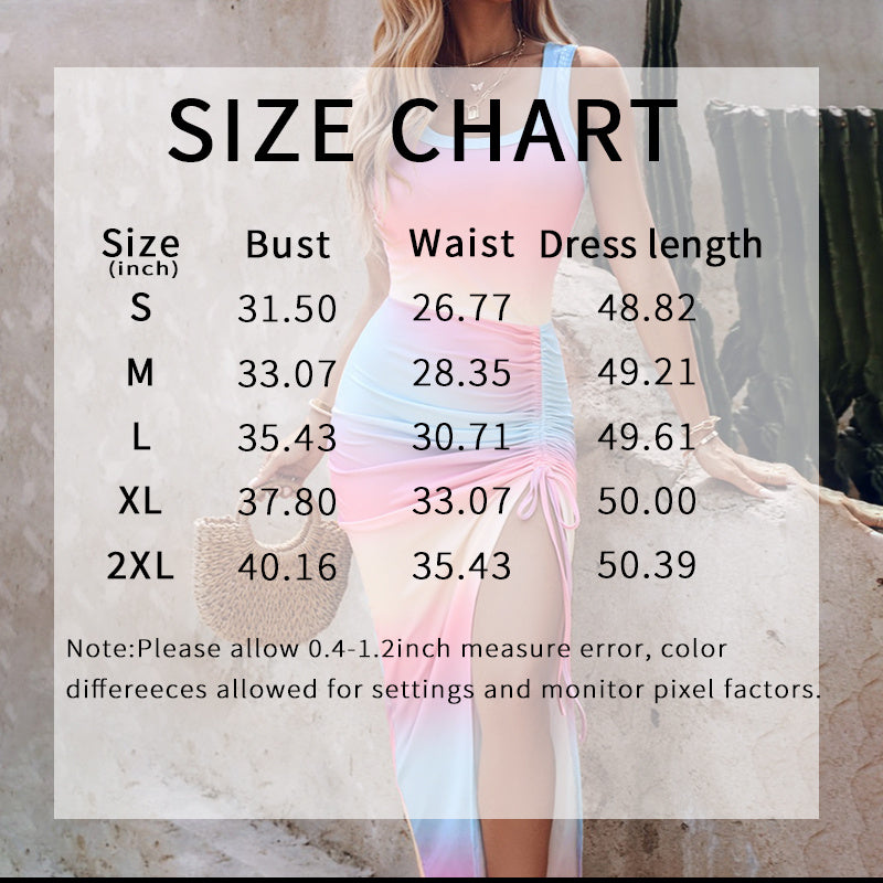 Ruched Drawstring Tank Top Dress