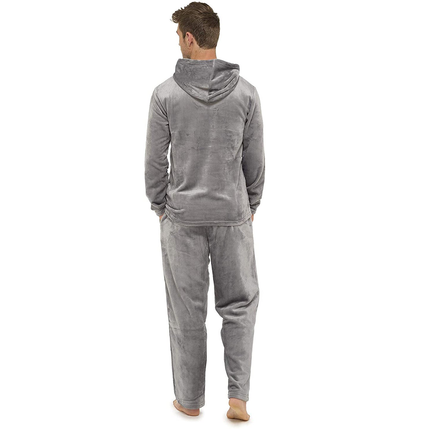 Men’s Simple Flannel Grey Pajamas