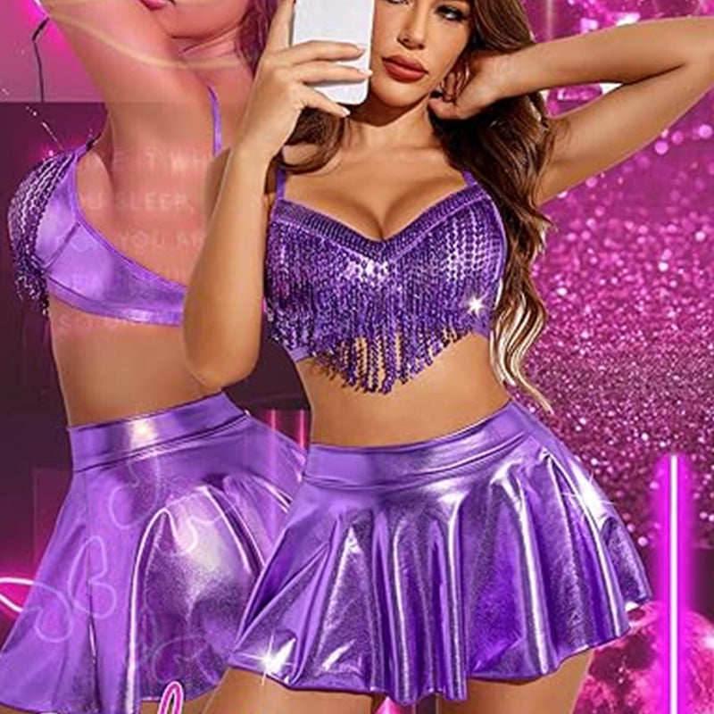 Sequined Tassel Set
