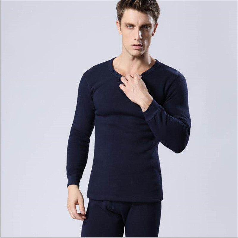 Warm Men’s Round Neck Pajamas Suit