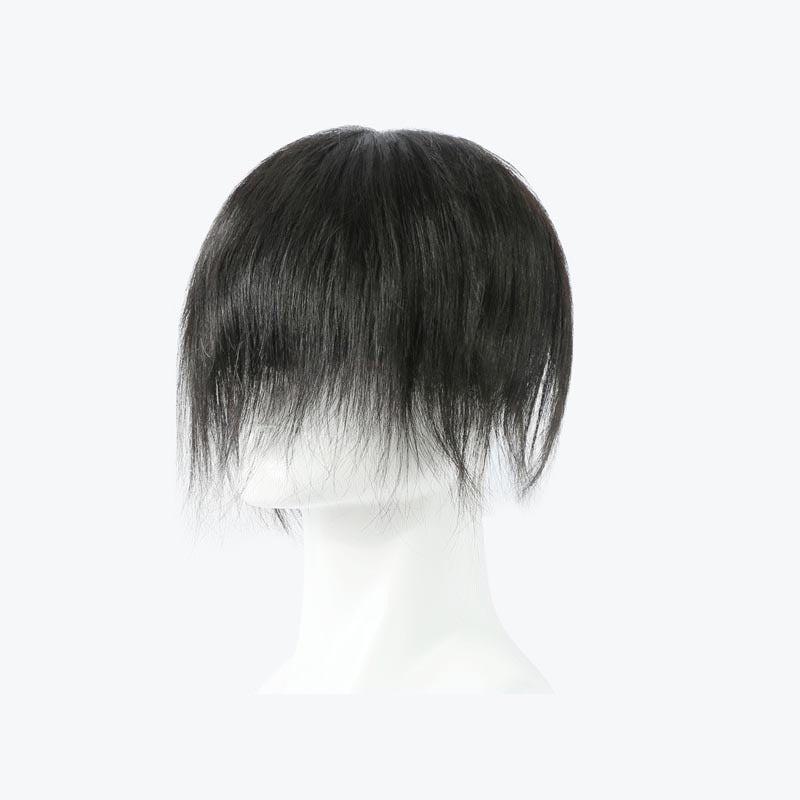 Men's Human Hair Hand-Knitted Wig