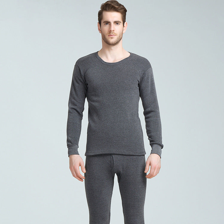 Warm Men’s Round Neck Pajamas Suit
