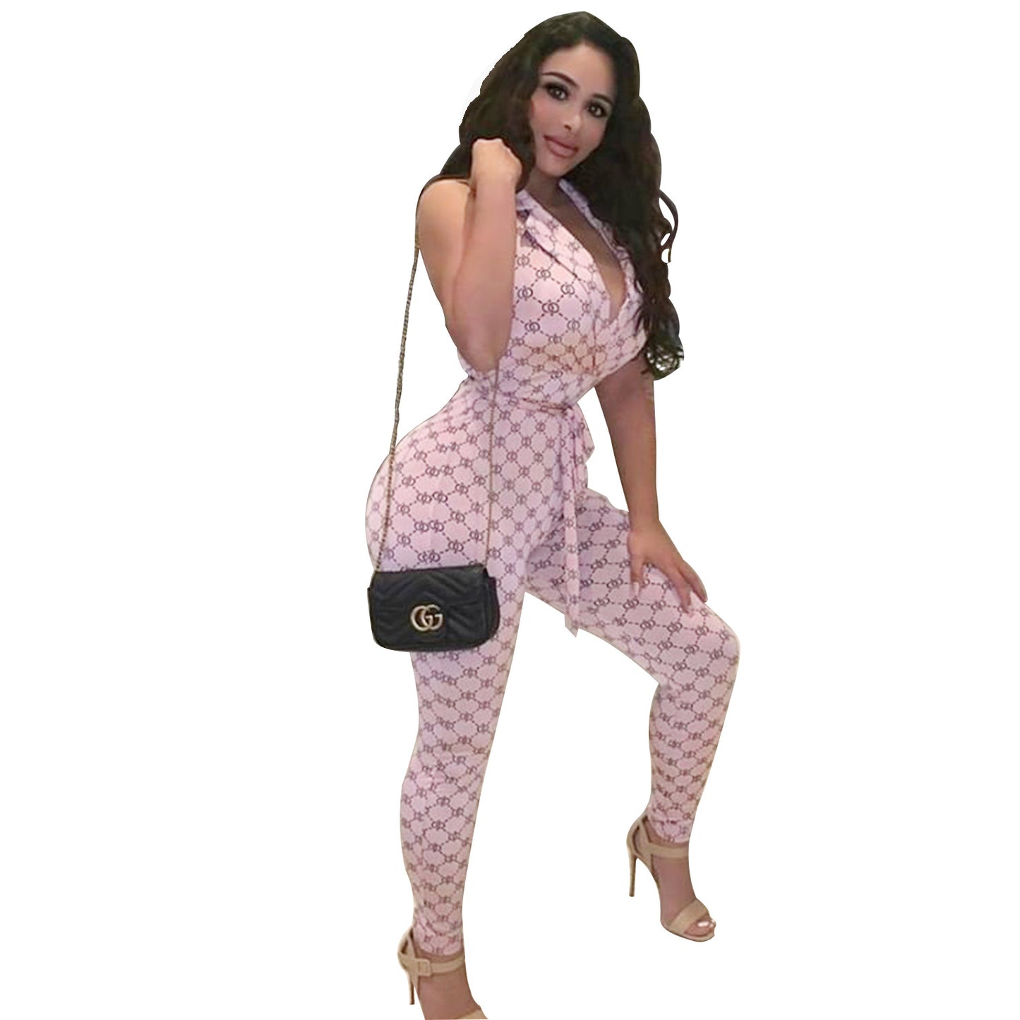 Printed Halter Jumpsuit