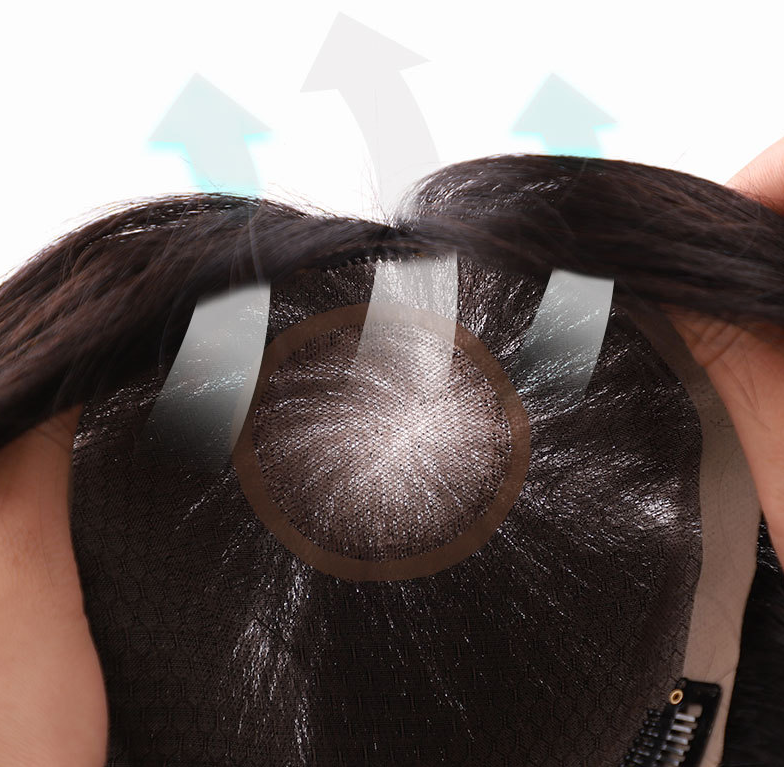 Men's Human Hair Hand-Knitted Wig
