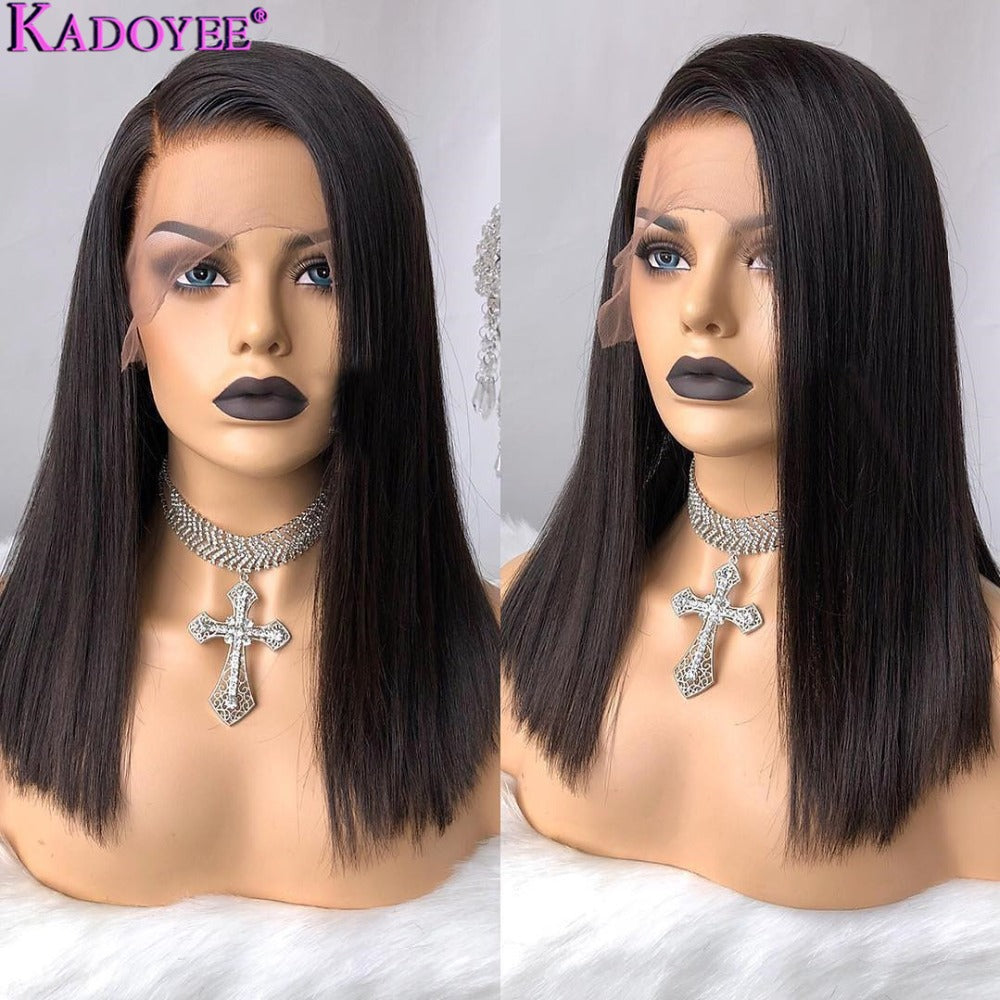 Front Lace Straight Human Hair Wig
