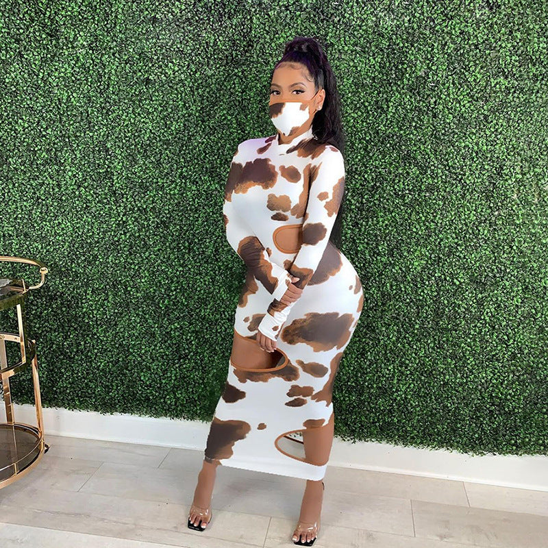 Women’s Irregular Hole Maxi Dress