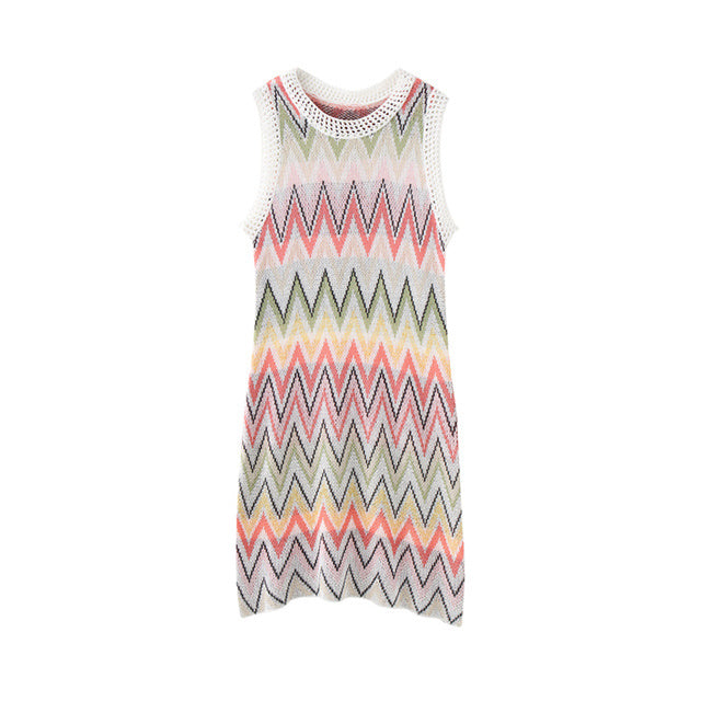 Rainbow Knit Mini Dress