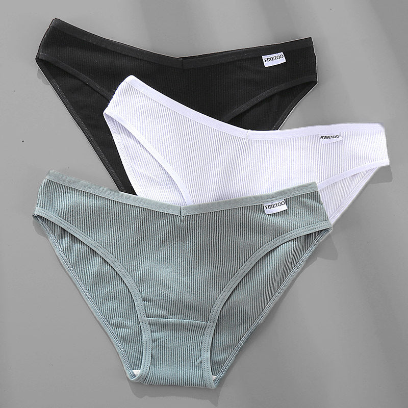 Womens 3PCS M-4XL Cotton Panties