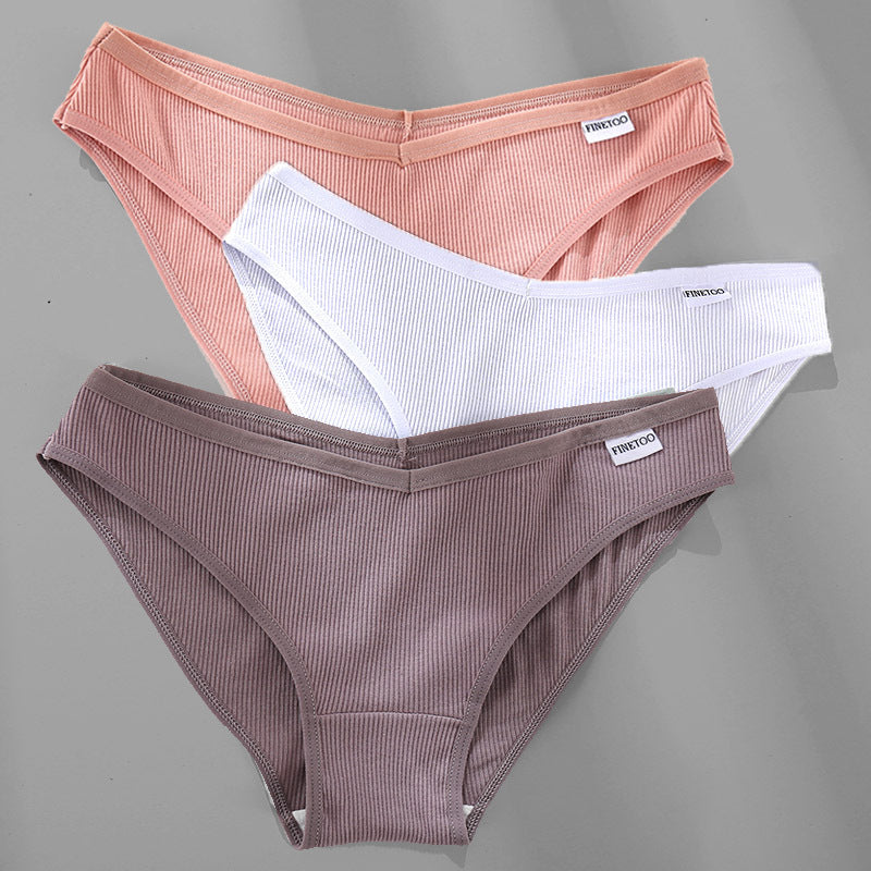 Womens 3PCS M-4XL Cotton Panties