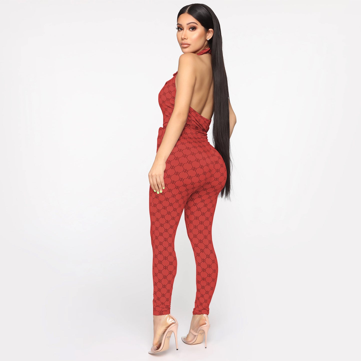 Printed Halter Jumpsuit