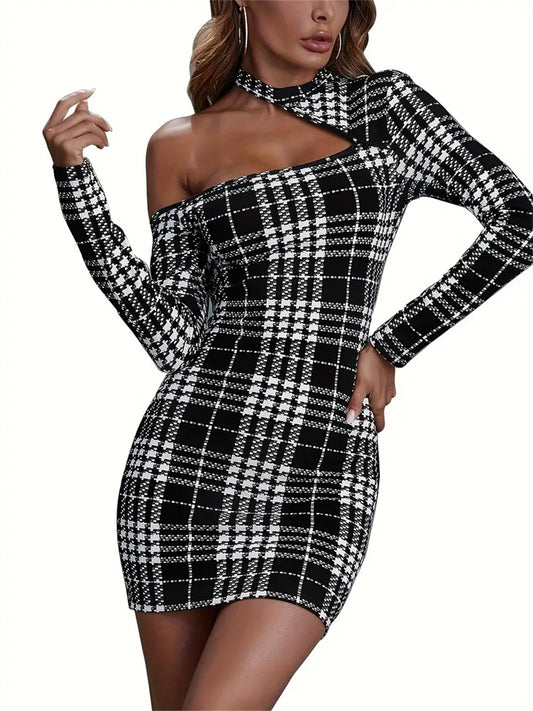Elegant Long Sleeve Mini Dress