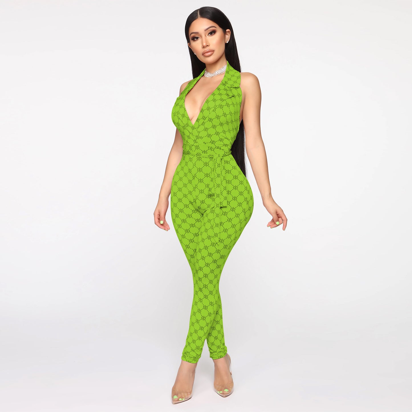 Printed Halter Jumpsuit