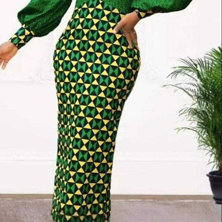 Emerald Green Cinched Long Sleeve Dress