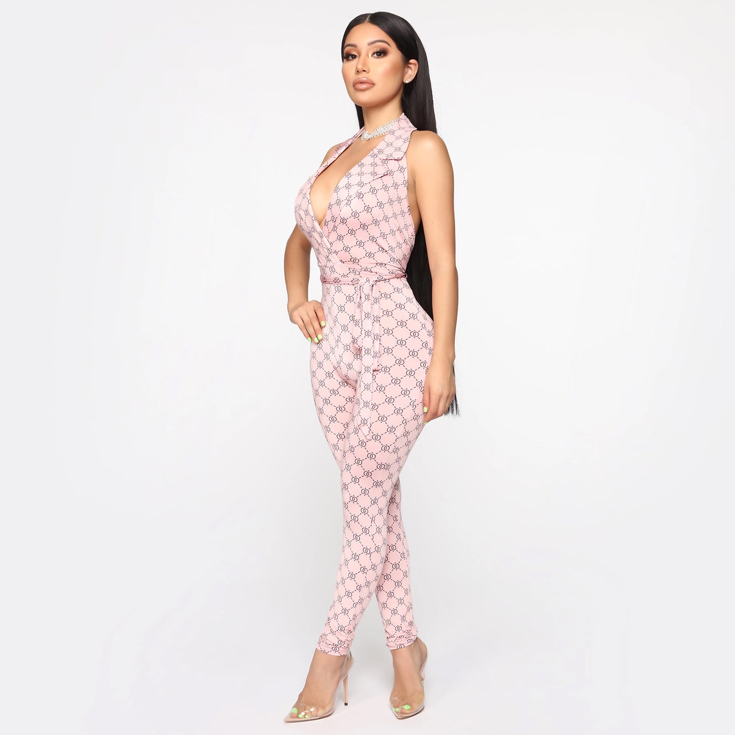 Printed Halter Jumpsuit