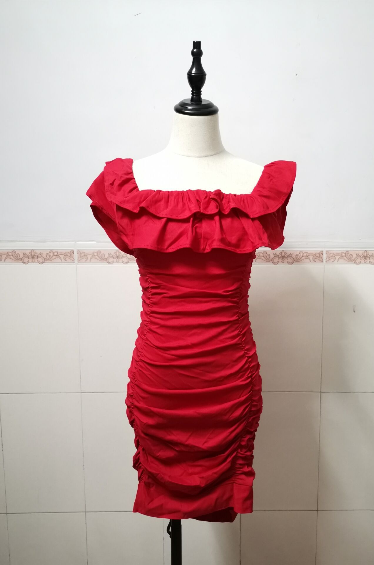 Layered Off Shoulder Ruffled Dress
