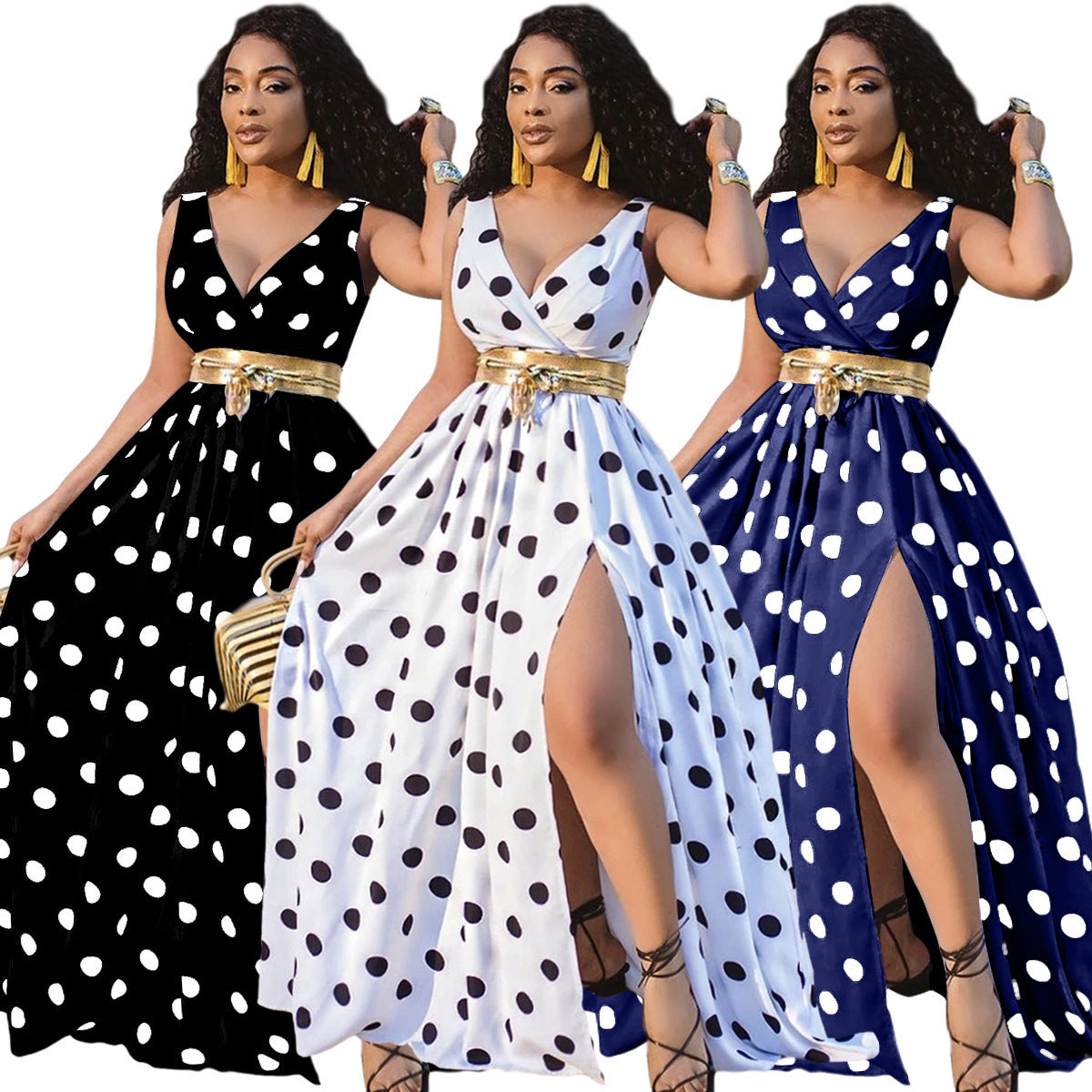 Ladies Poka Dot Party Dress