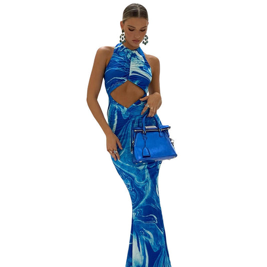 Hollow Out Backless Beach Dress