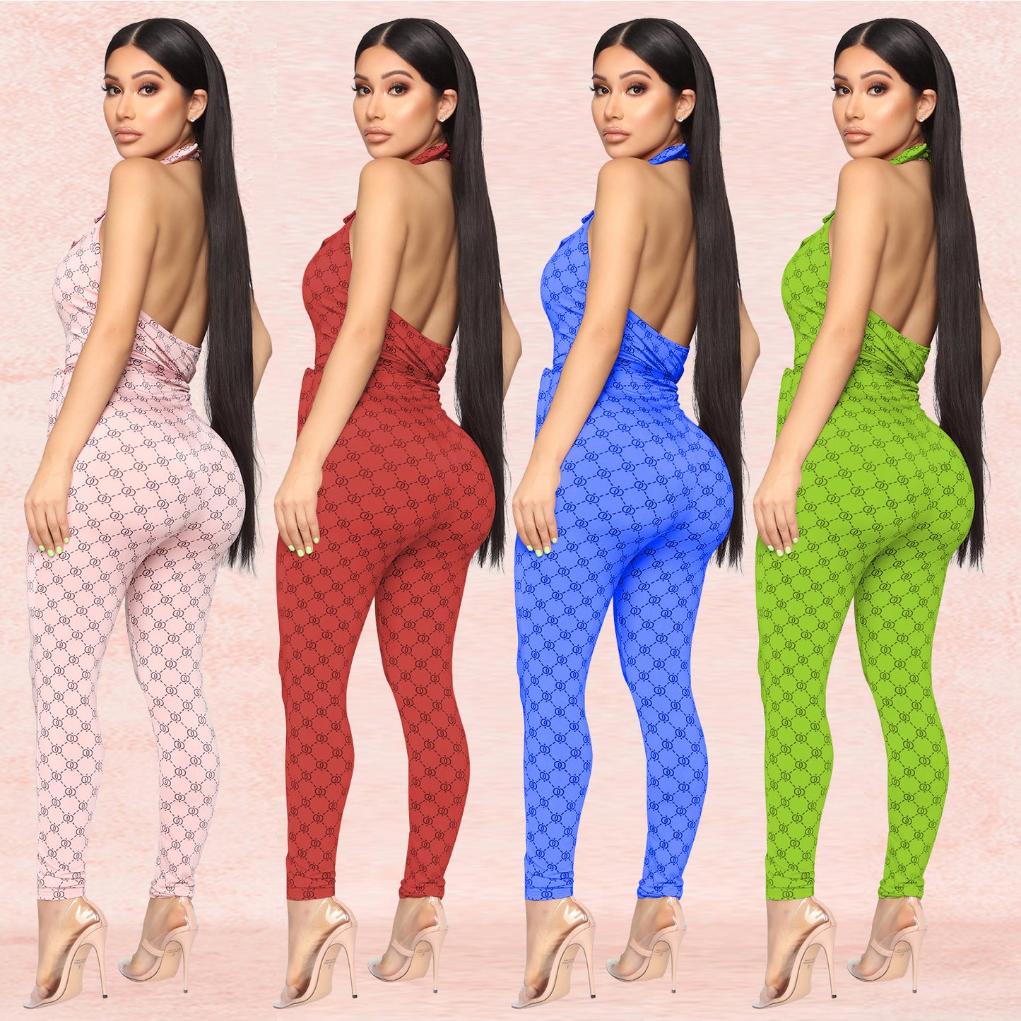 Printed Halter Jumpsuit