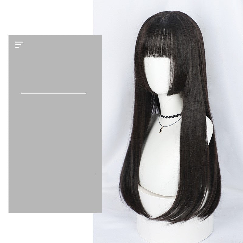 Synthetic Straight Mid-Length Wig