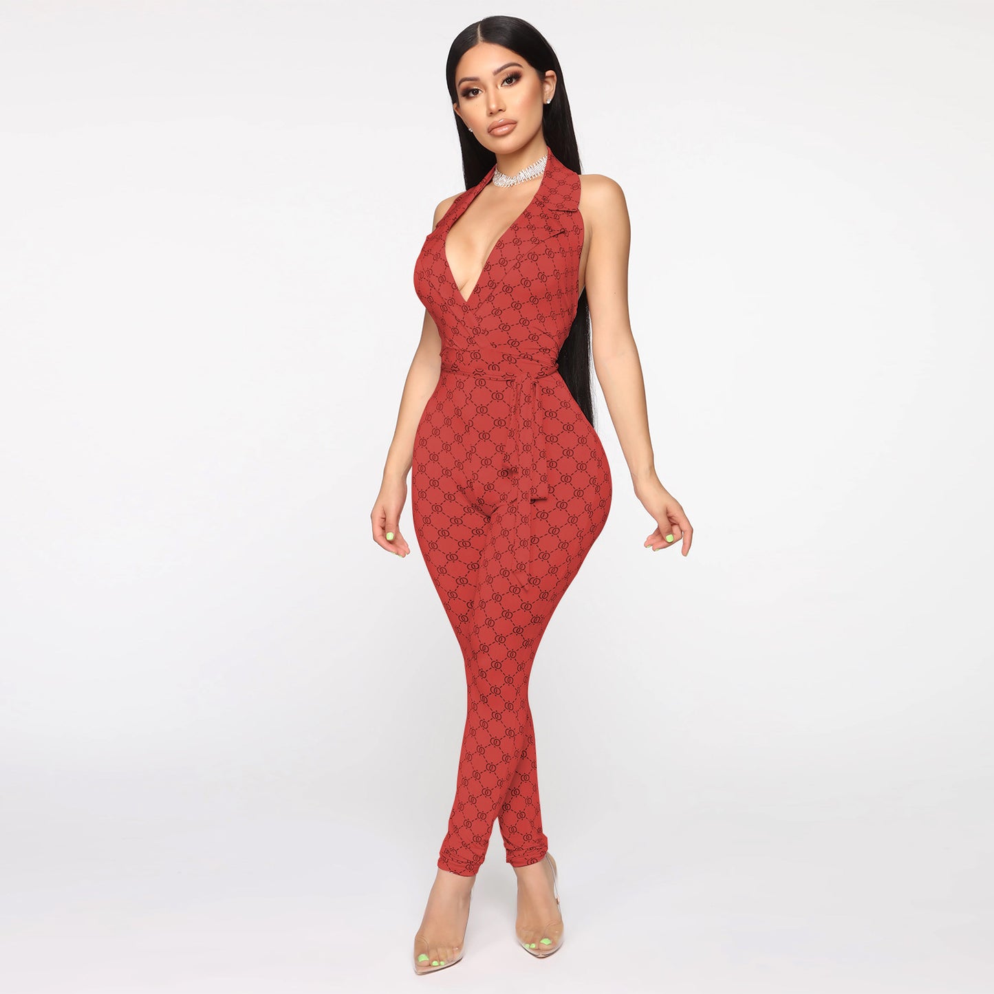 Printed Halter Jumpsuit