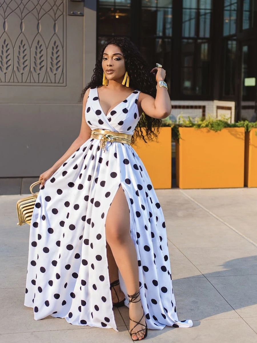 Ladies Poka Dot Party Dress