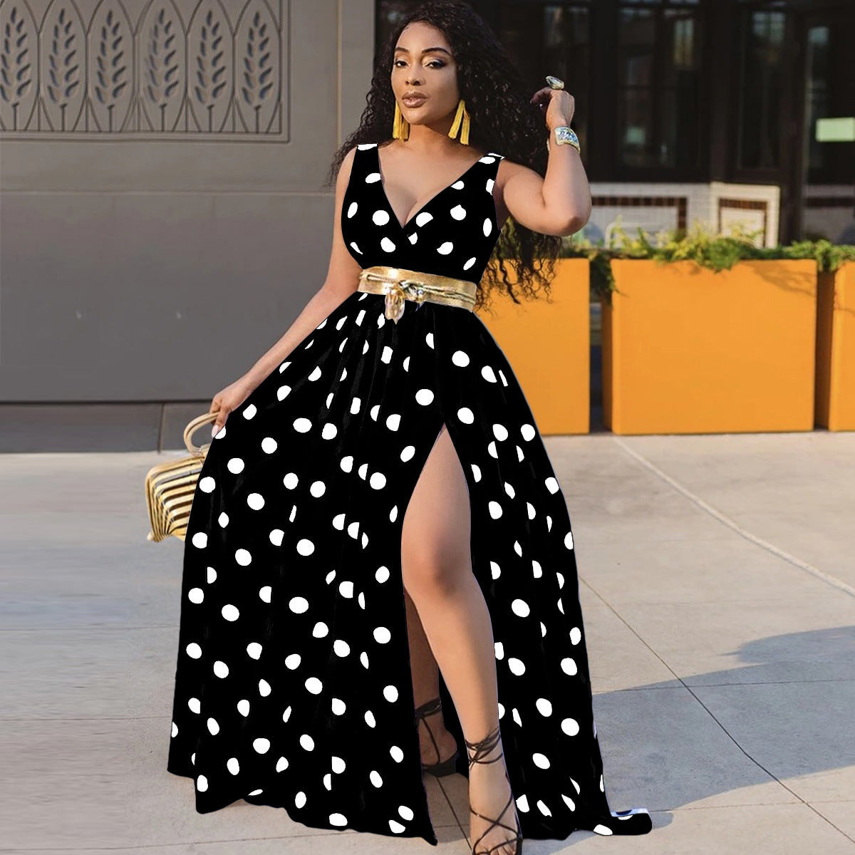 Ladies Poka Dot Party Dress