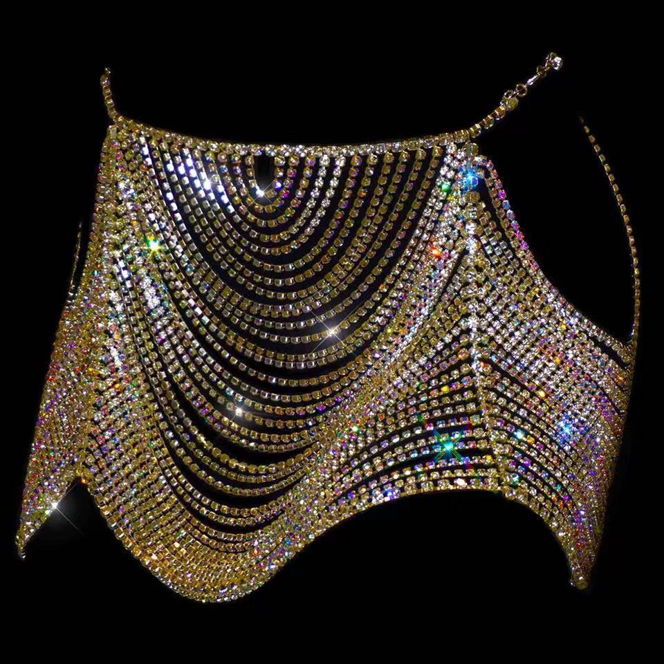 Shiny Multilayer Rhinestone Body Chain