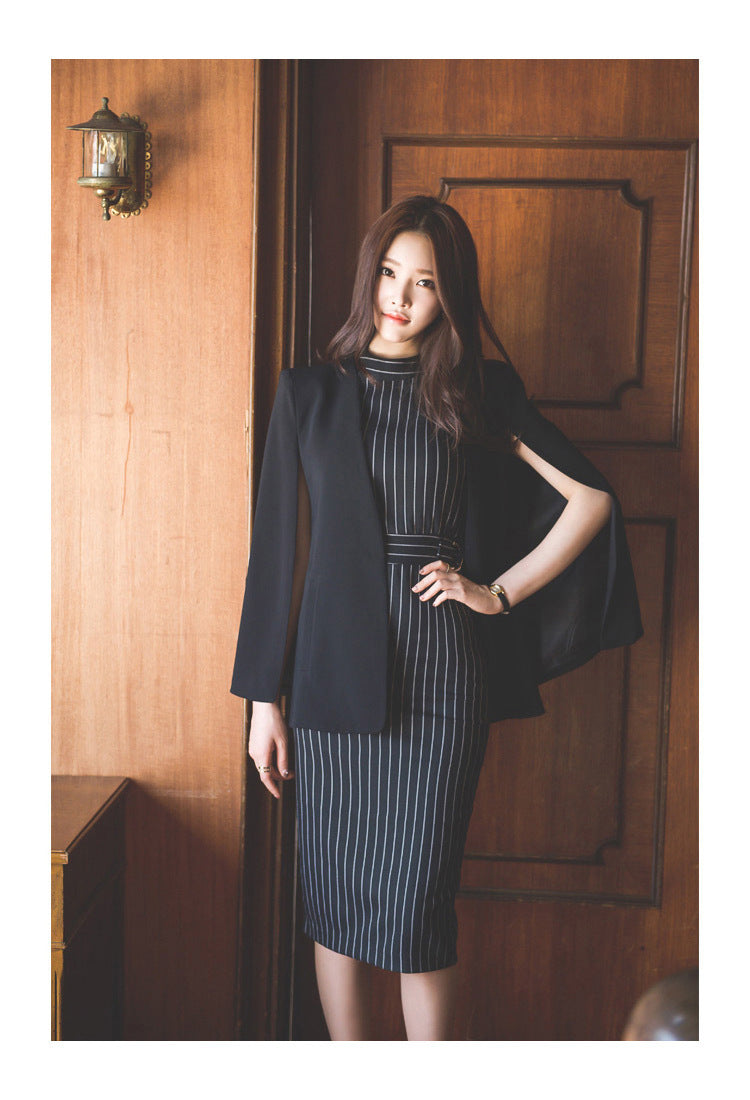 Pin Strip Office Dress