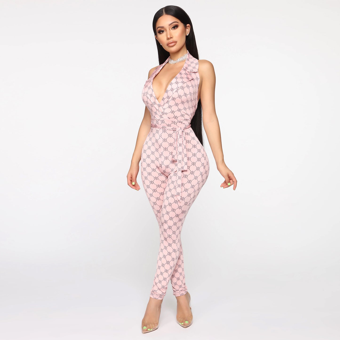 Printed Halter Jumpsuit
